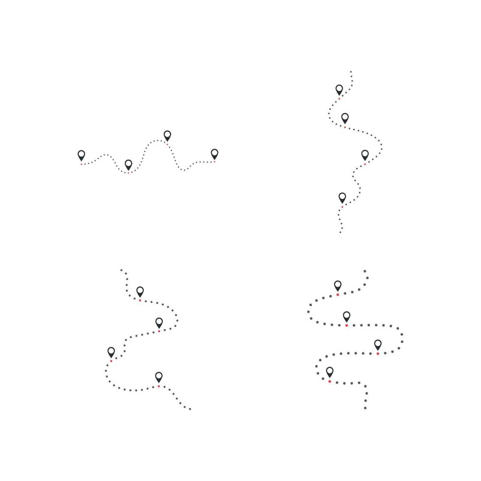 ilustración de plantilla de vector de línea de ruta