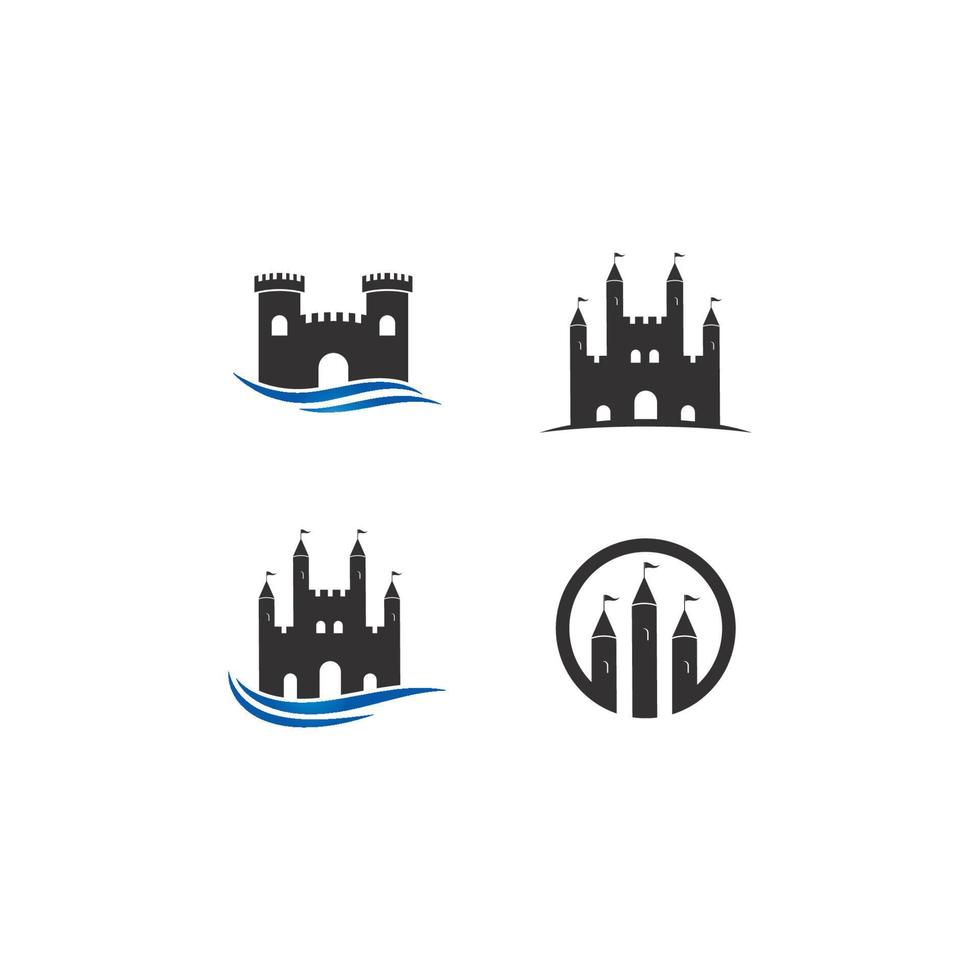 Castle Logo vector icon illustration