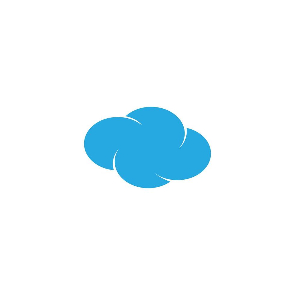 diseño de icono de vector de logotipo de nube azul