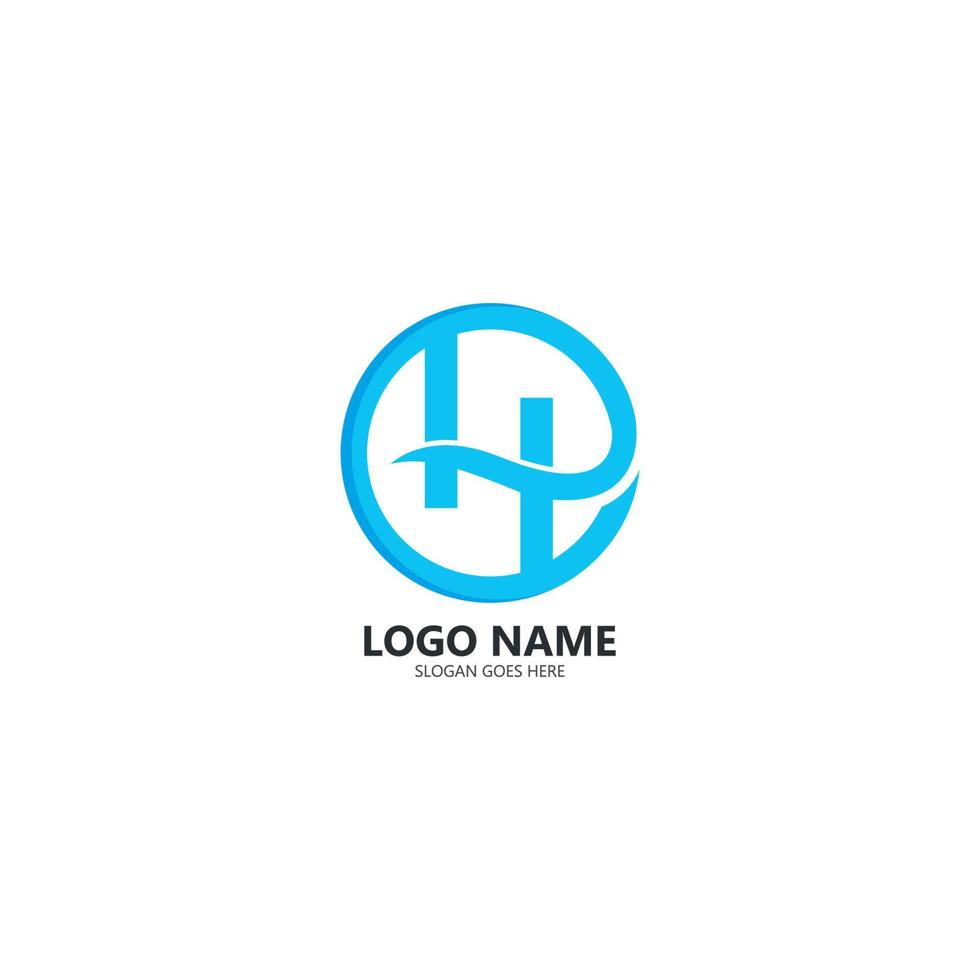 vector de diseño de plantilla de logotipo de letra h