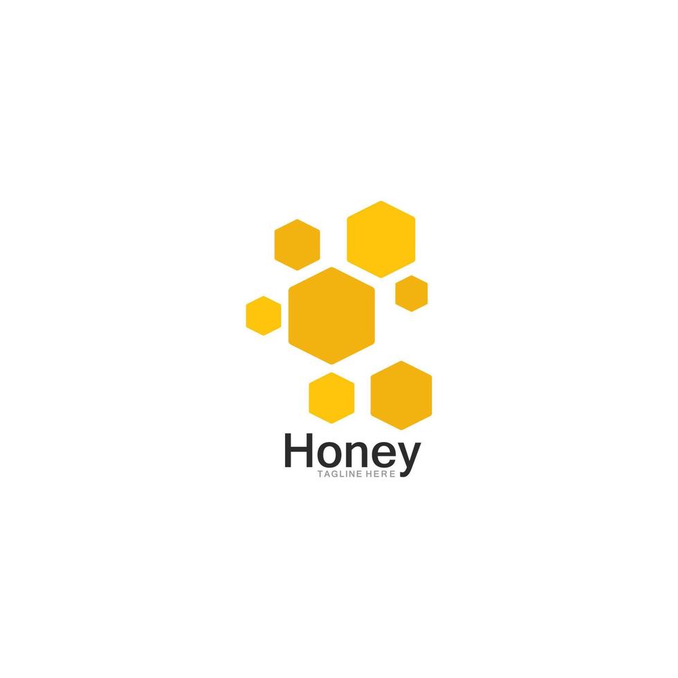 Honey comb logo vector icon concept d