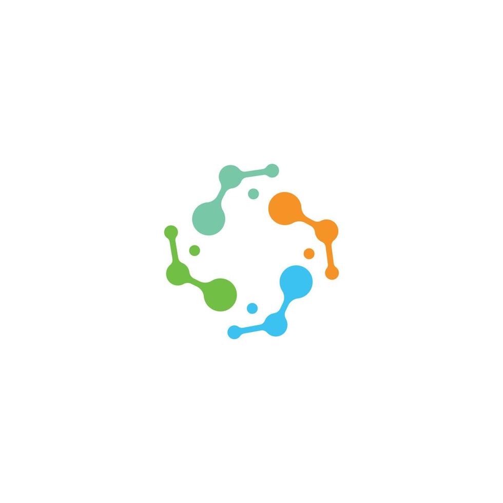 molecule logo icon vector