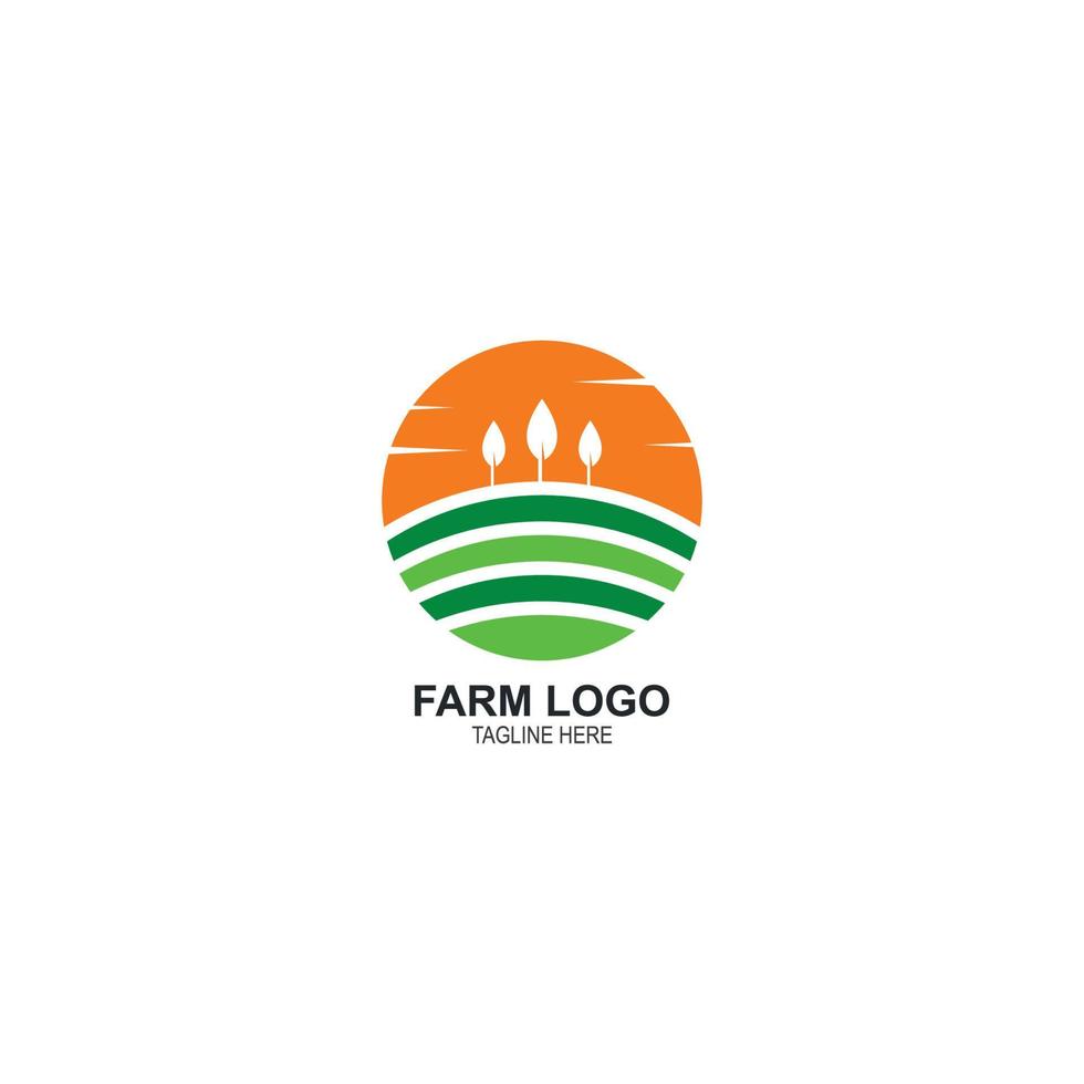 farm agriculture logo vector icon template