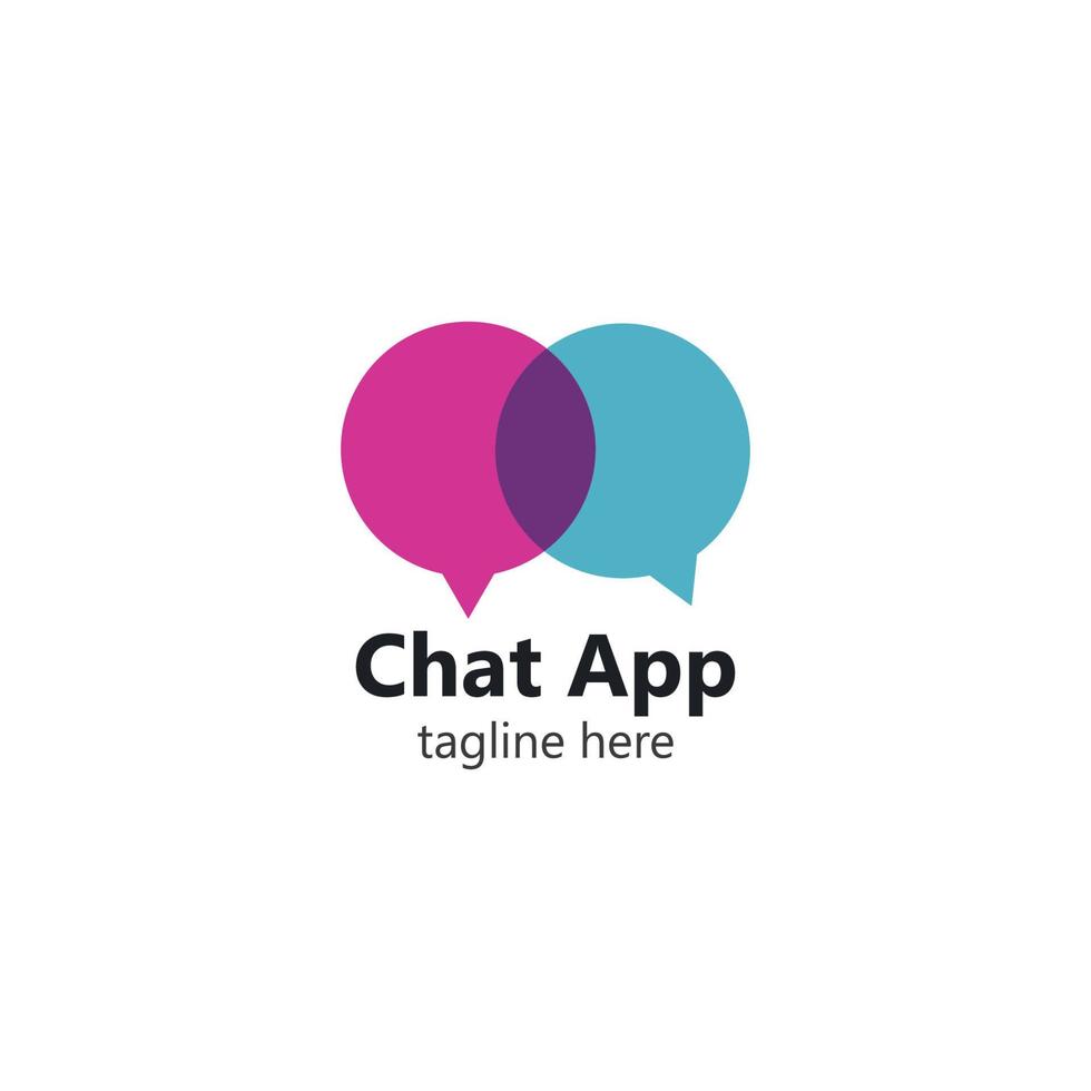 Speech bubble for Chat App. Vector logo design. Business concept