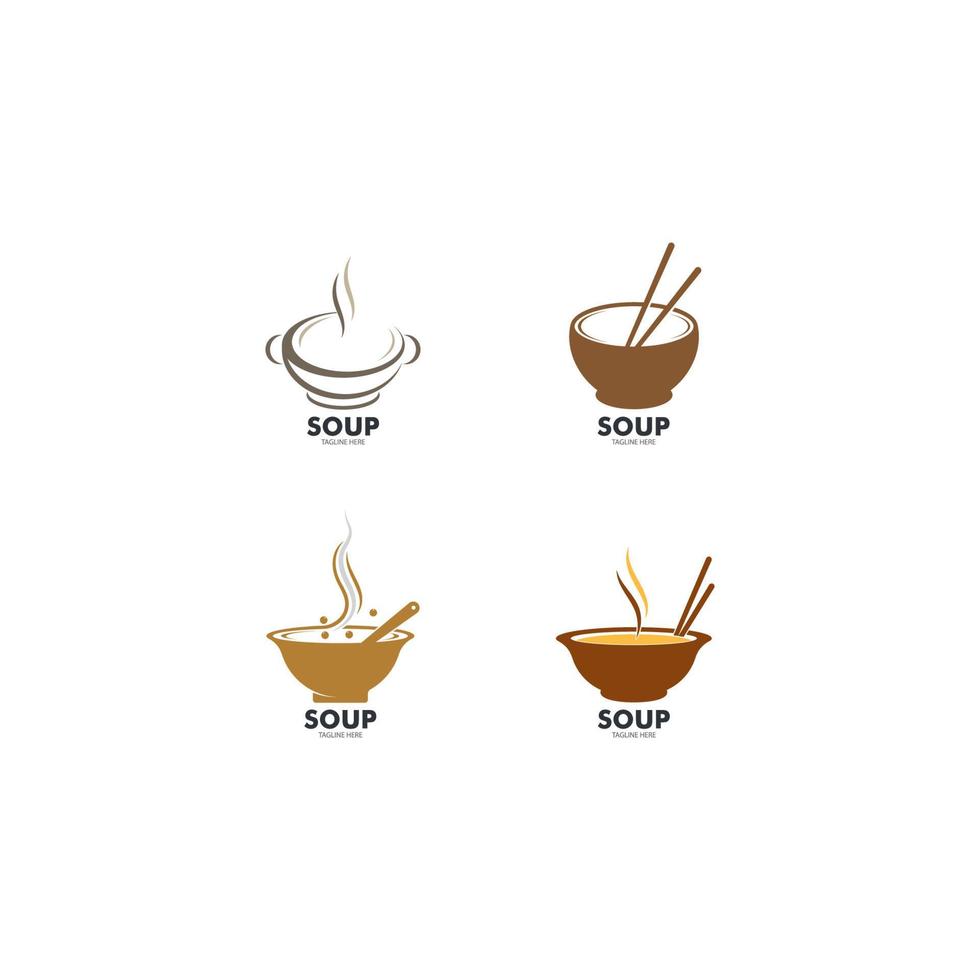 Soup logo vector icon template