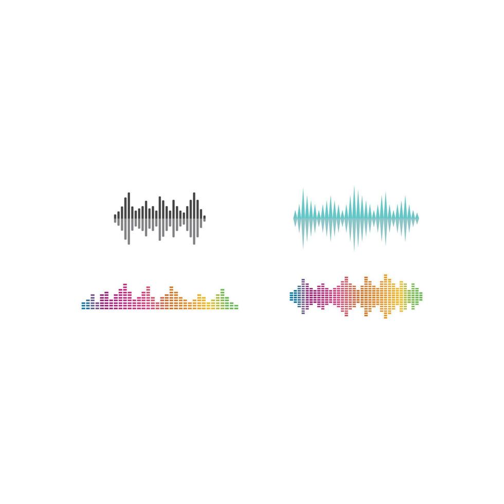 Sound waves vector illustration