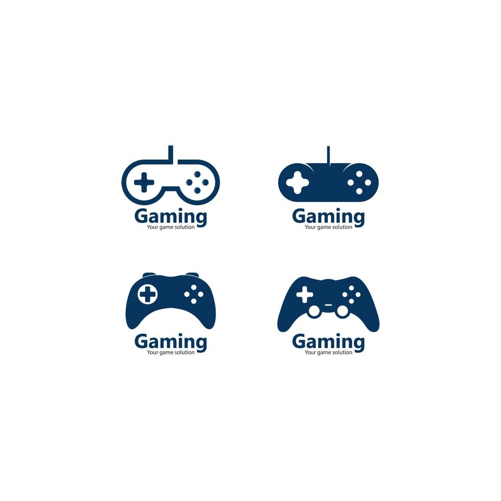 logotipo de joystick para ilustración de icono de vector de juego