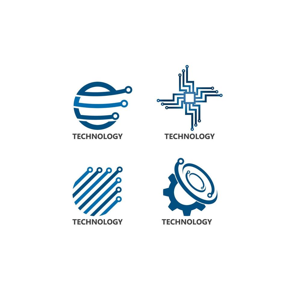 ilustración de concepto de tecnología de logotipo vectorial vector