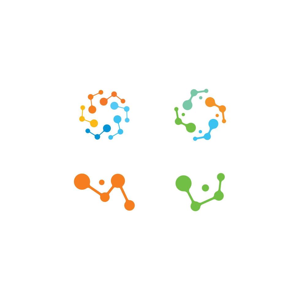 molecule logo icon vector