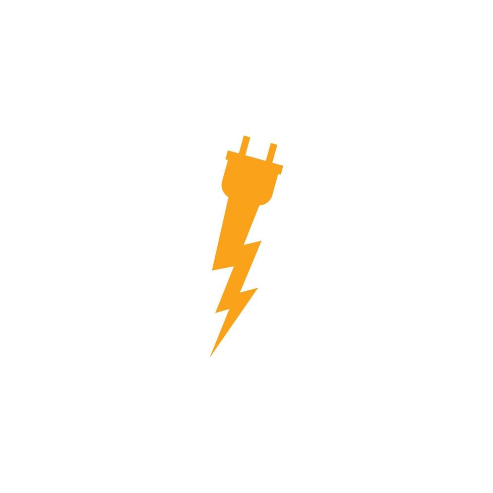 ilustración de icono de vector de logotipo de enchufe eléctrico
