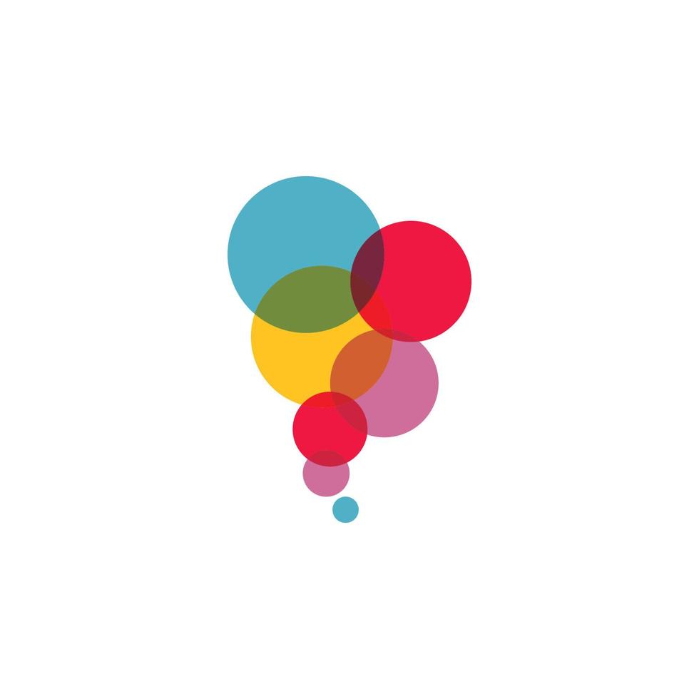 Abstract Bubbles vector symbol icon illustration