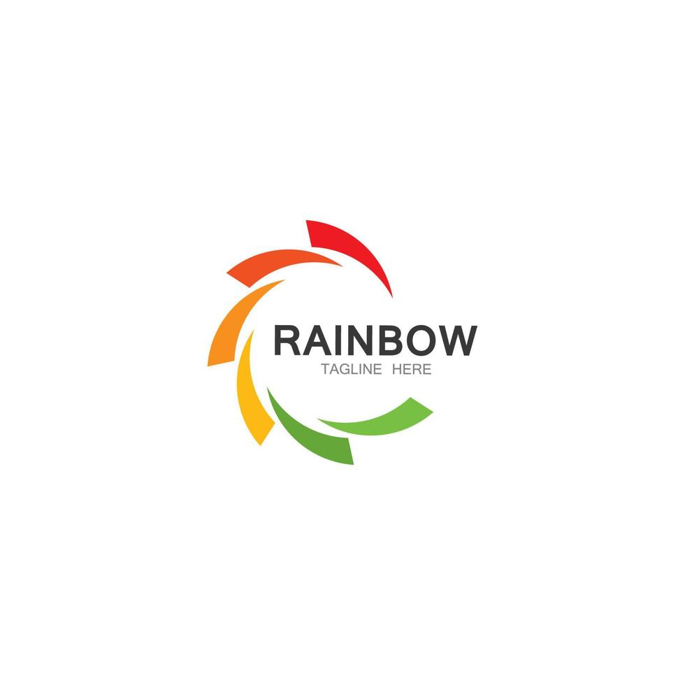 ilustración de icono de vector de plantilla de logotipo de arco iris