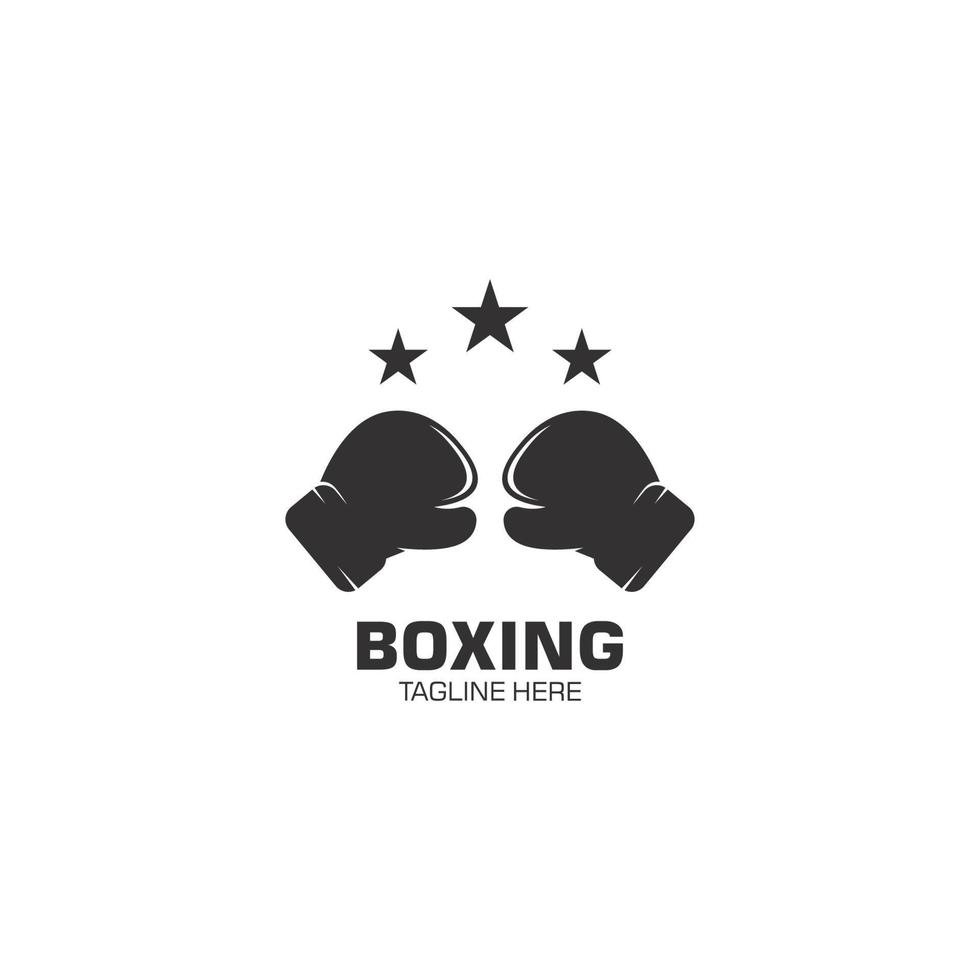 ilustración de icono de vector de logotipo de guantes de boxeo