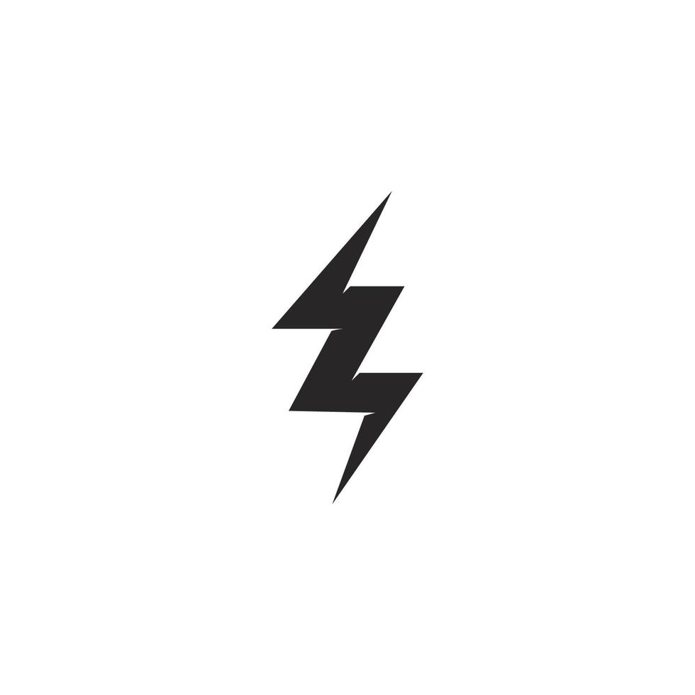 relámpago, elemento de diseño del logotipo del vector de energía eléctrica. energía y trueno