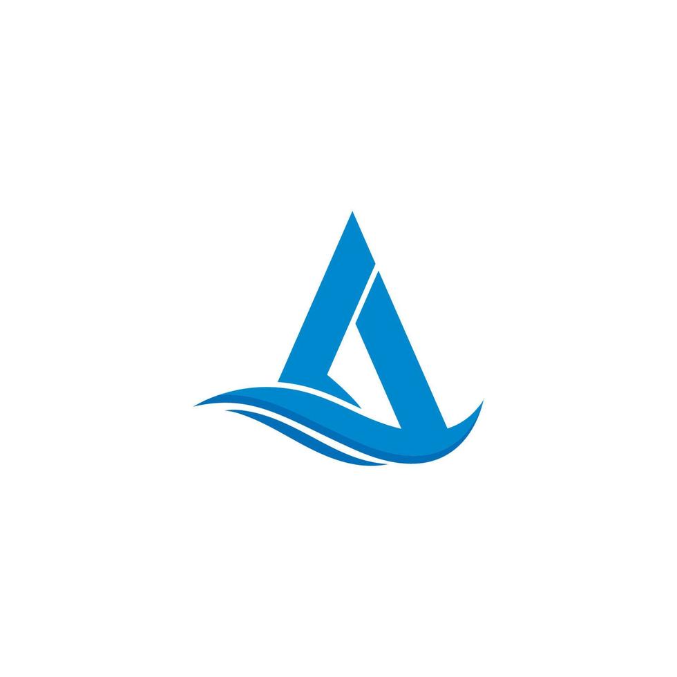 una carta con logotipo de onda plantilla de negocio vector icono ilustración