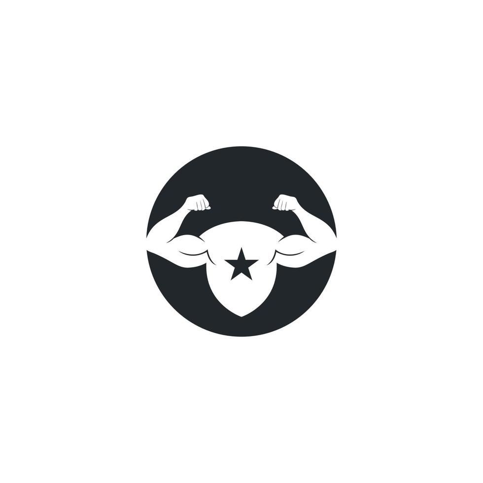 strong man vetor icon logo for fitness centre or bodybuilder concept illustration vector