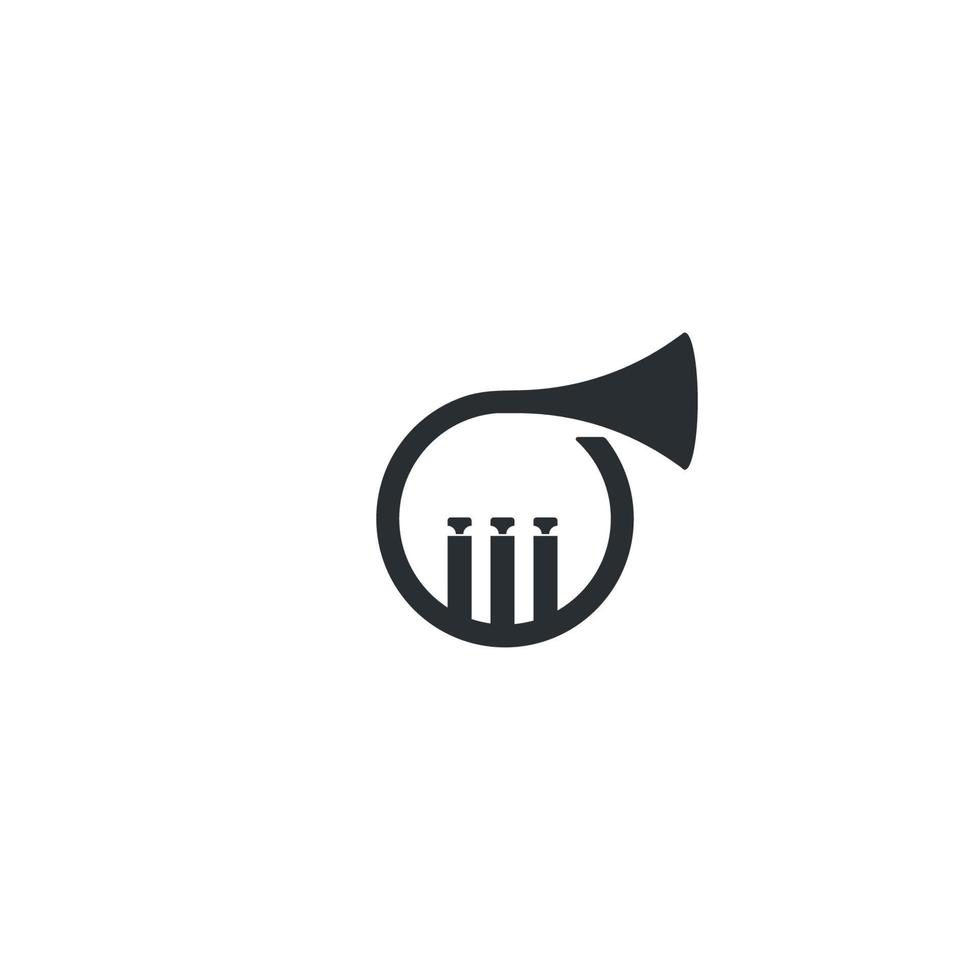 Trumpet logo instrumental vector icon