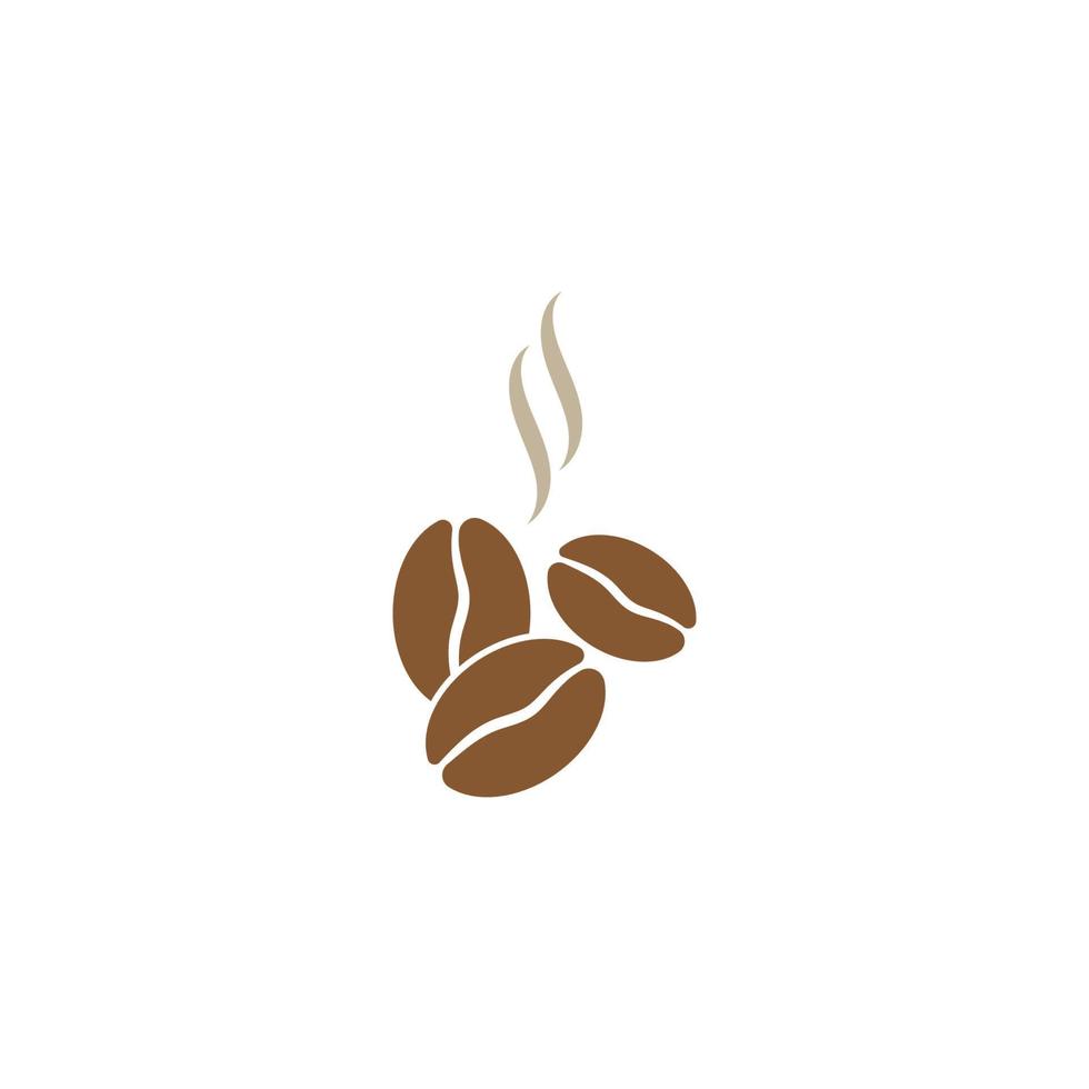 Ilustración de icono de vector de plantilla de granos de café de vector