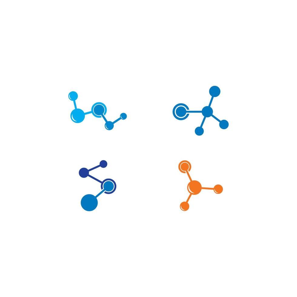 Ilustración de icono de vector de logotipo de molécula