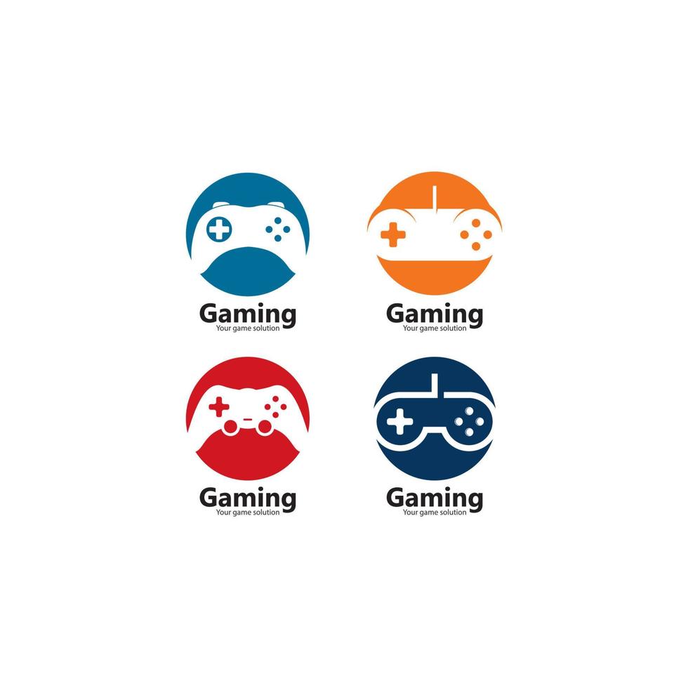 logotipo de joystick para ilustración de icono de vector de juego