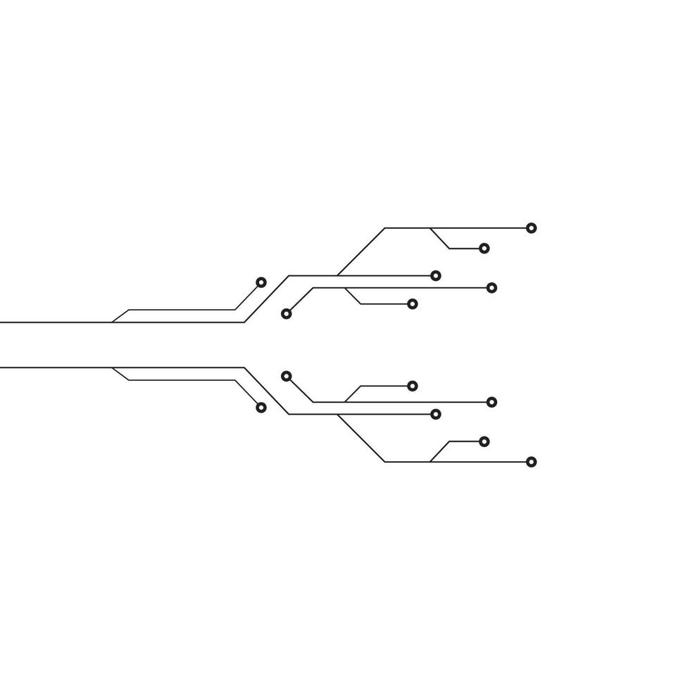 vector de ilustración de plantilla de logotipo de tecnología de circuito