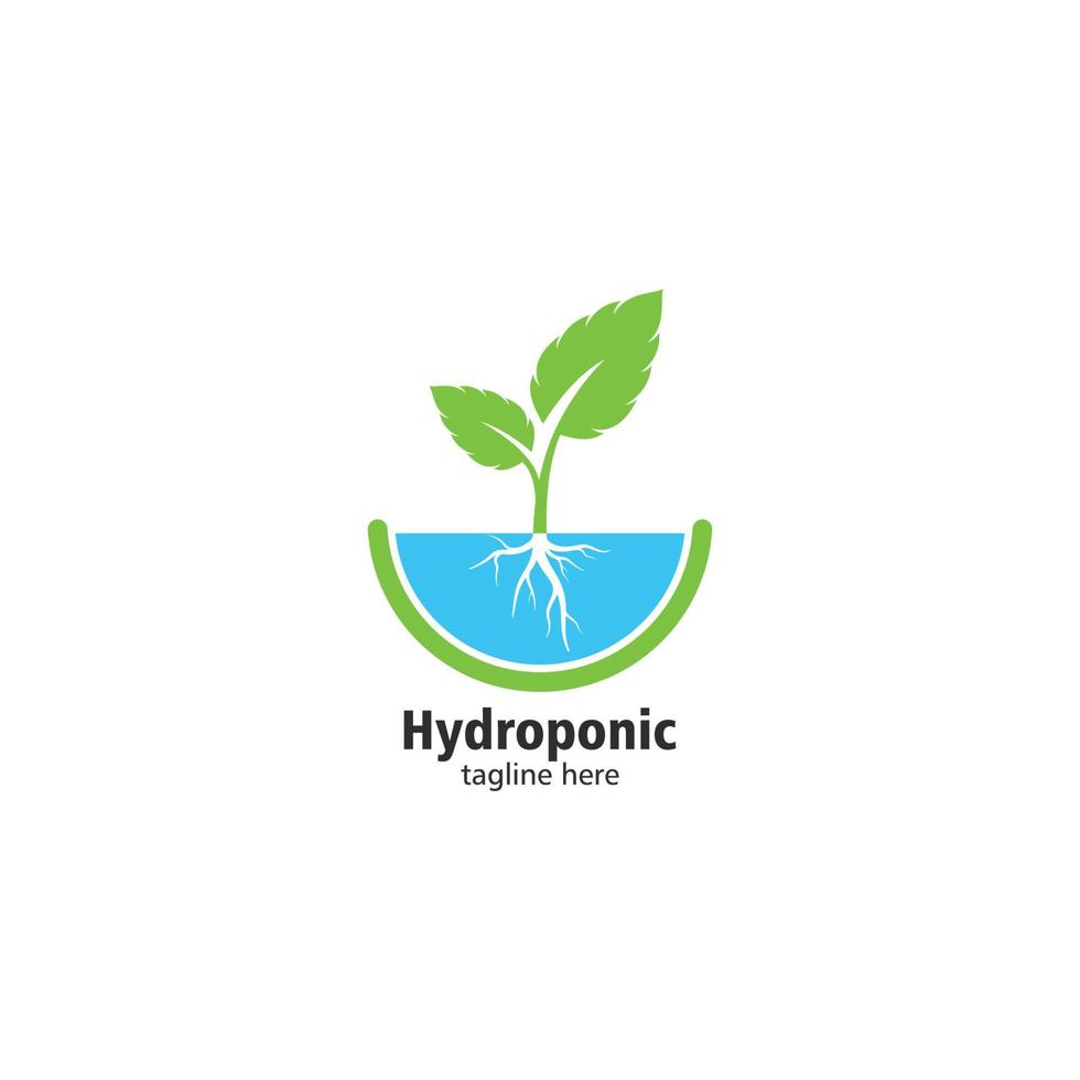 Hydroponic logo vector icon illustration