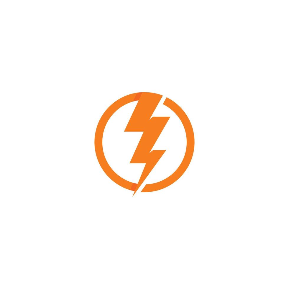 relámpago, elemento de diseño del logotipo del vector de energía eléctrica. energía y trueno