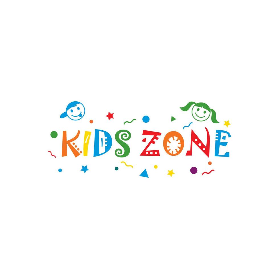 kids zone template illustration vector
