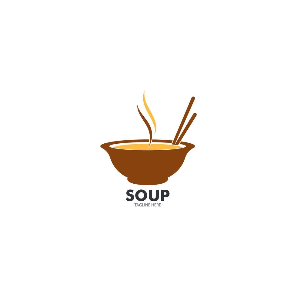 plantilla de icono de vector de logotipo de sopa