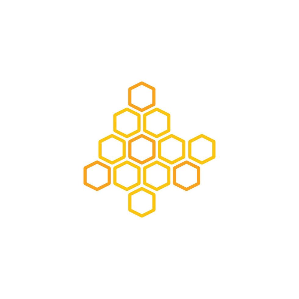 Honey comb logo vector icon concept d