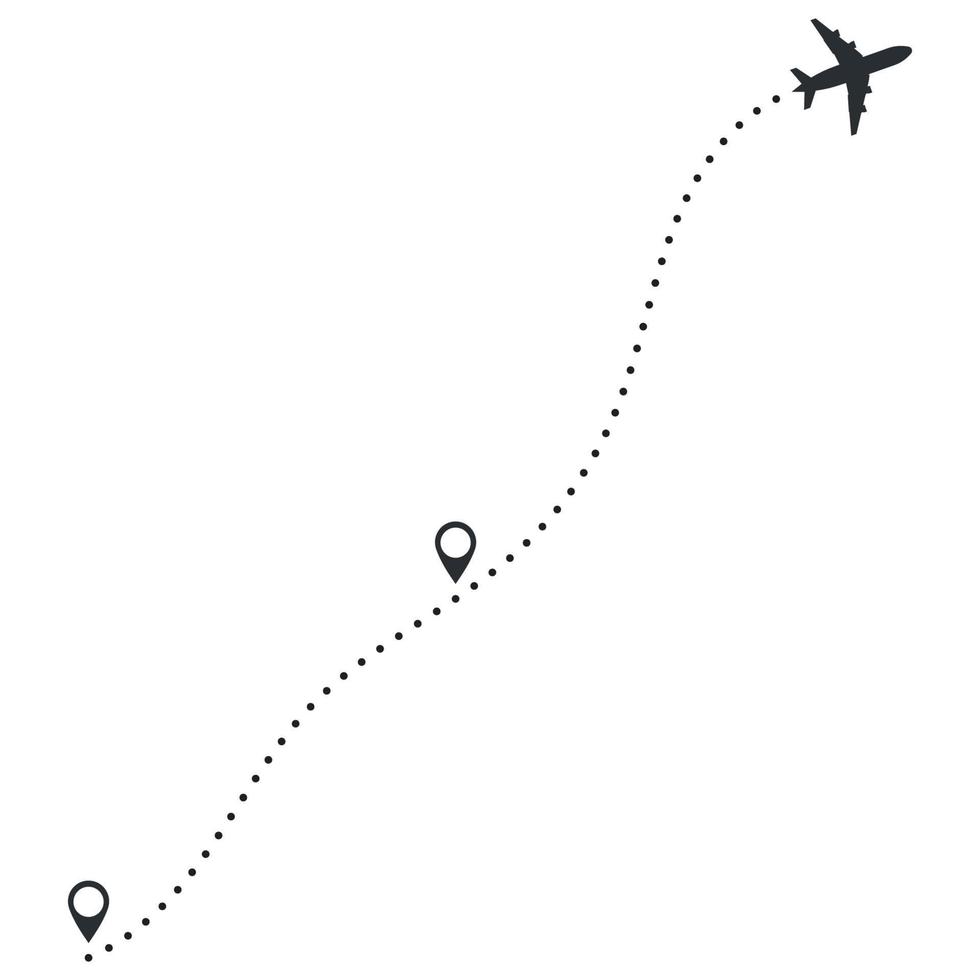 Route line vector template illustration