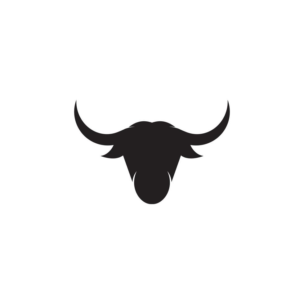 Bull head logo vector icon illustration