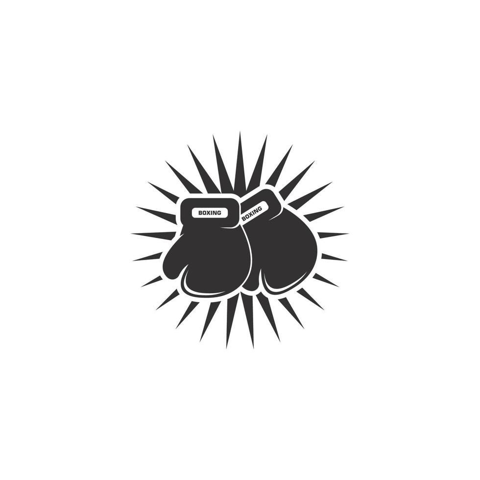 boxing gloves logo vector icon illustration