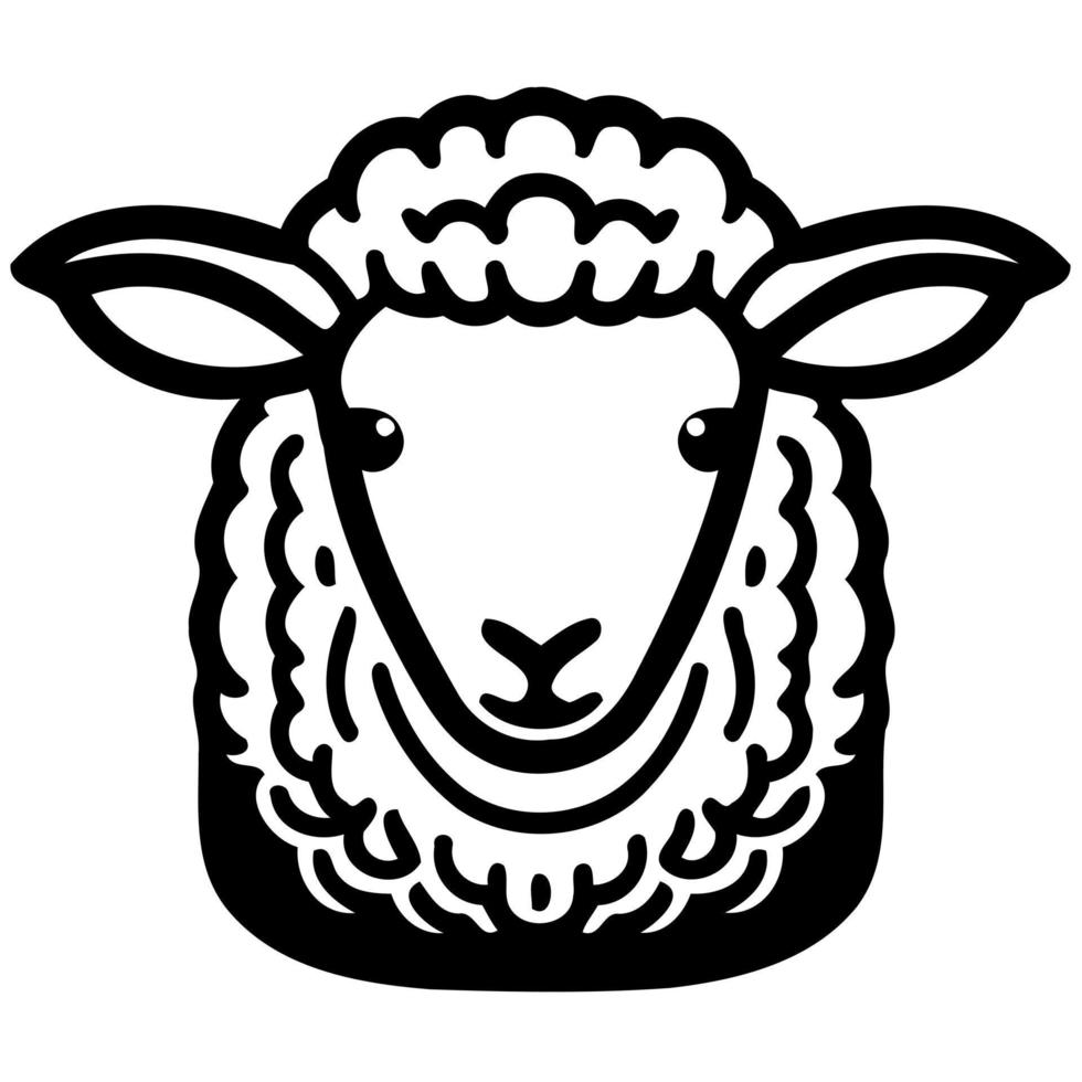 animal mammal sheep head vector