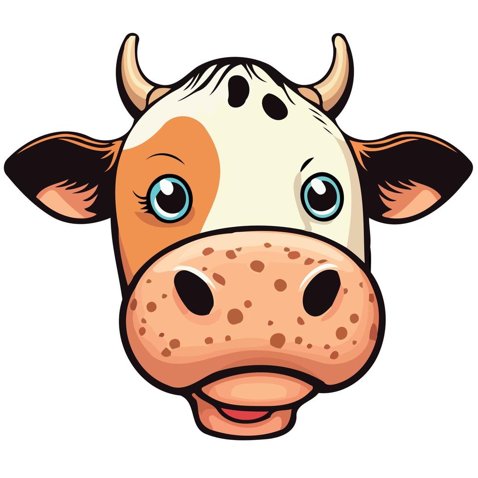 cow mammal animal head vector