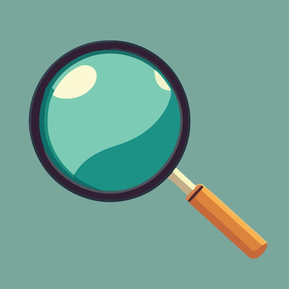 magnifying glass optical object isolated vector