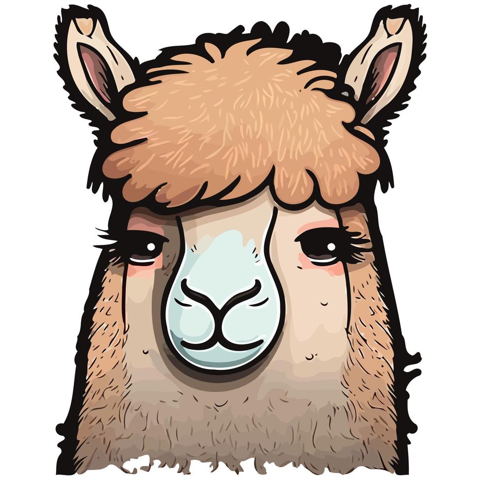 mammal animal head llama vector