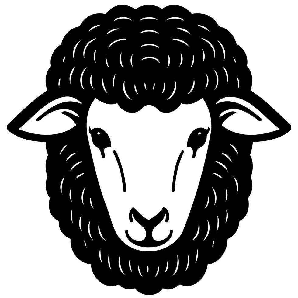 animal mammal sheep head vector