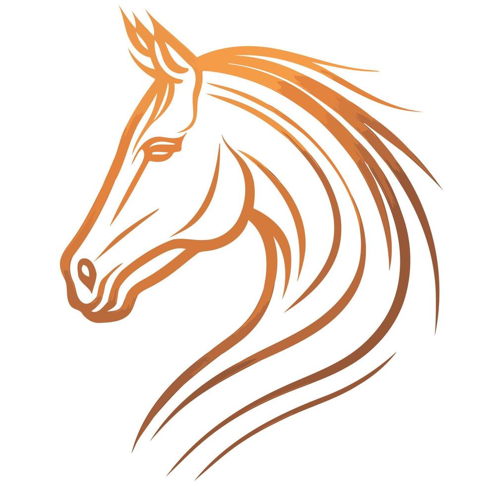 equine horse animal head vector