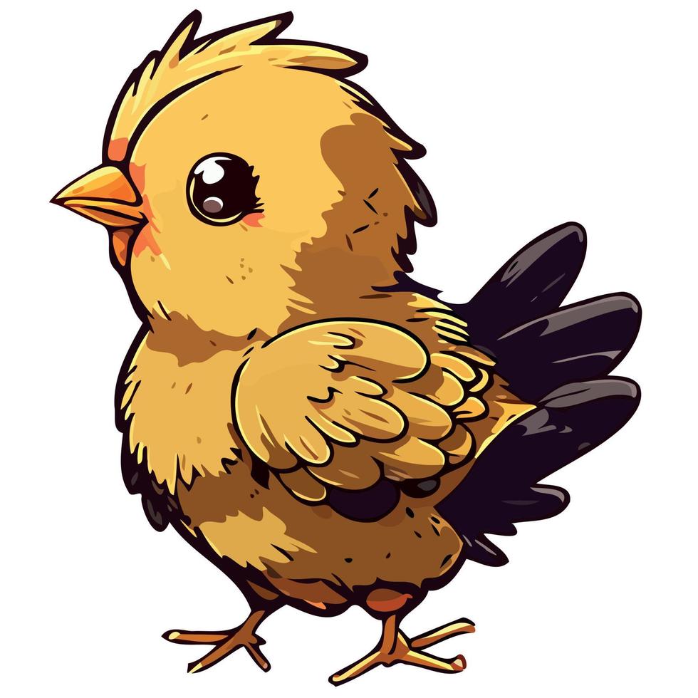 pollo pollito ave animal cuerpo vector