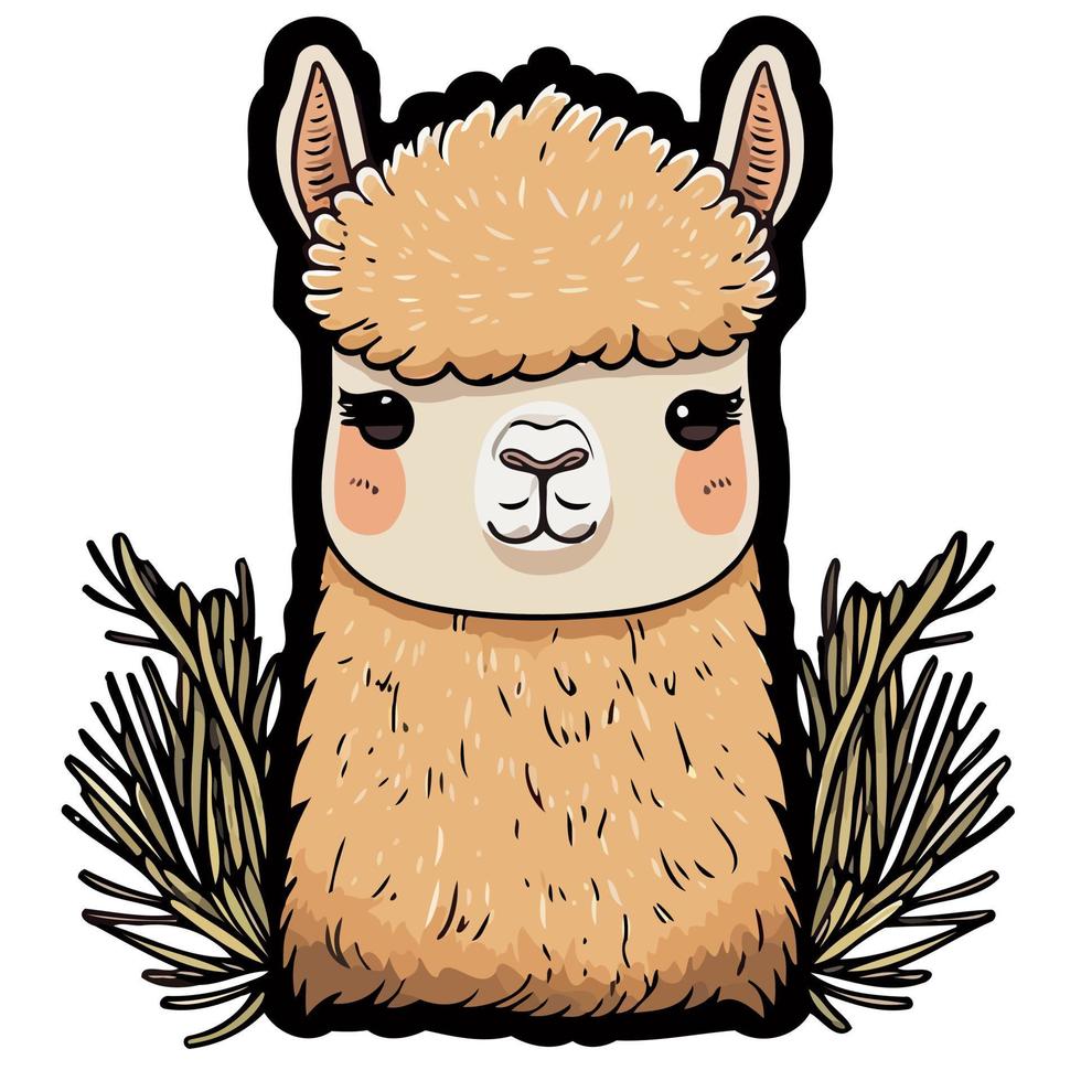 mammal animal head llama vector