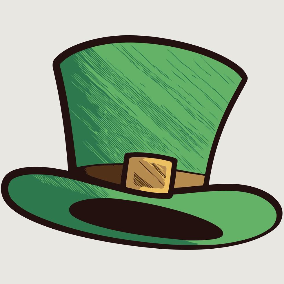 sombrero verde aislado para ilustrar el día de san patricio vector