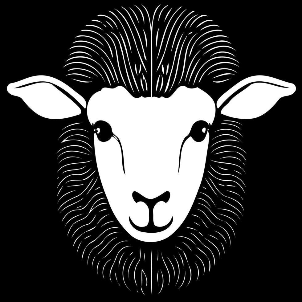 animal mammal sheep head vector