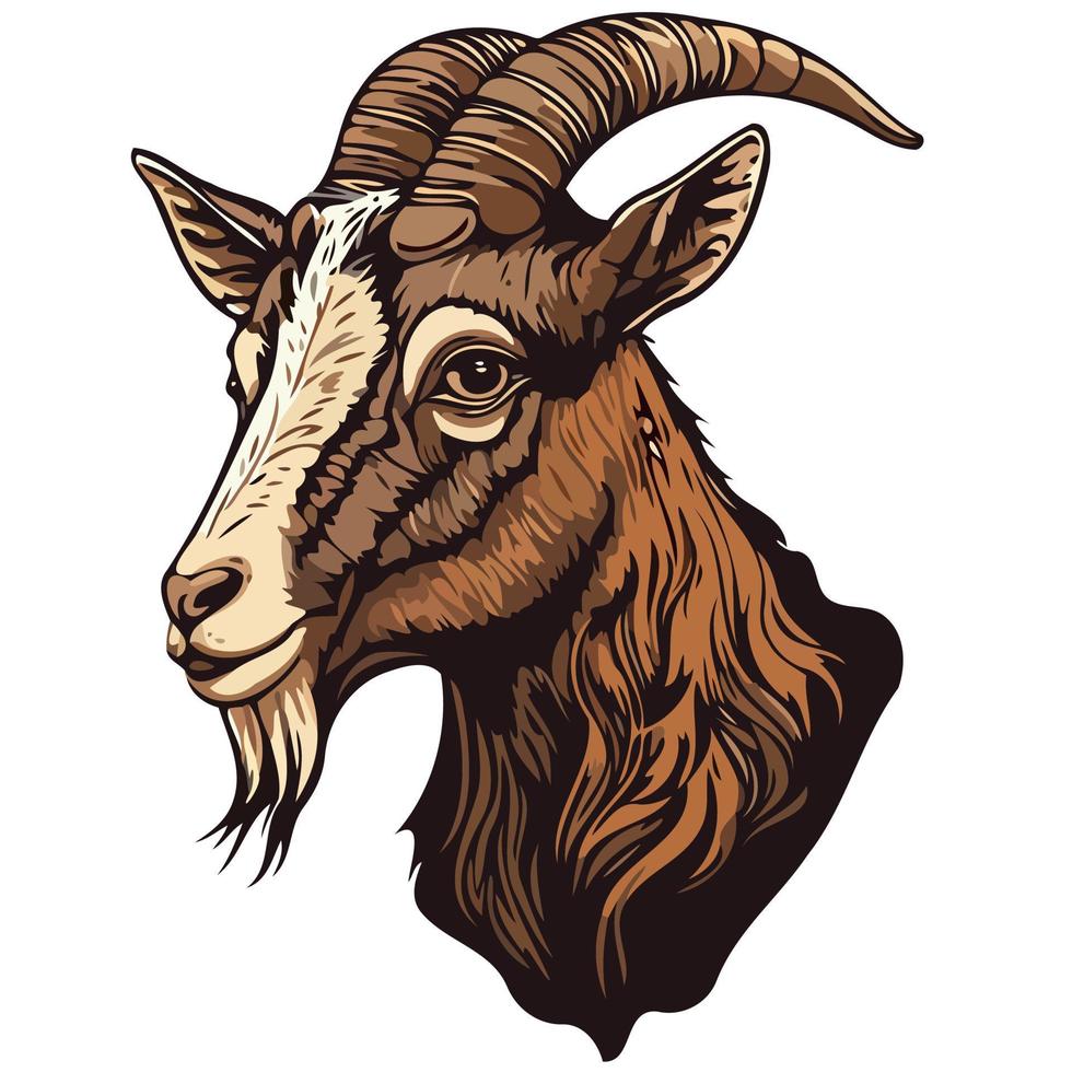 goat mammal animal head vector