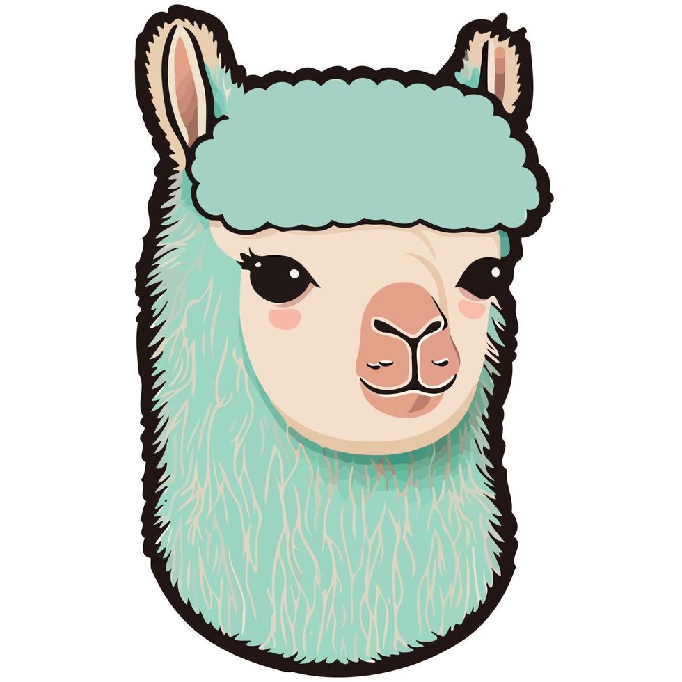 mammal animal head llama vector