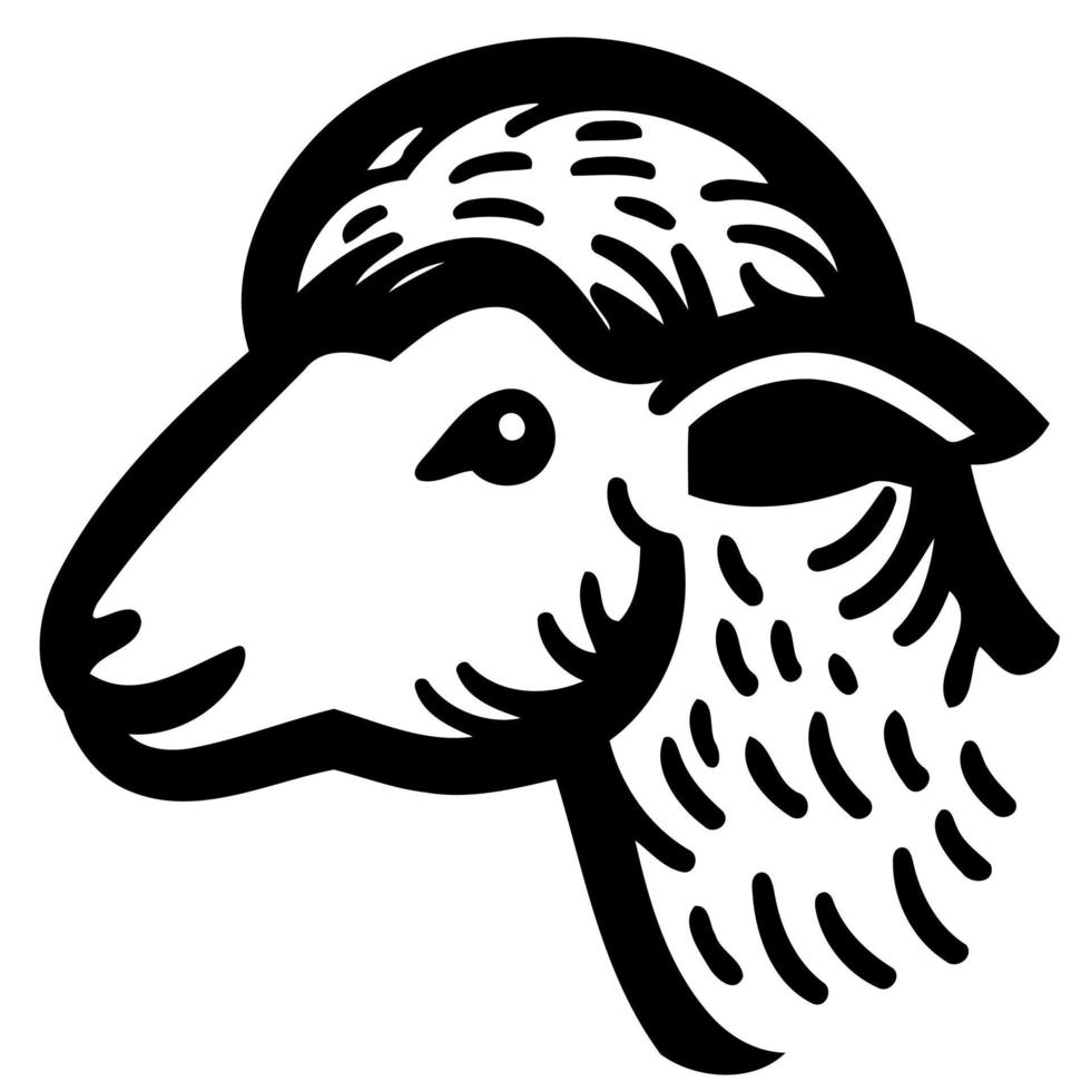 animal mammal sheep head vector