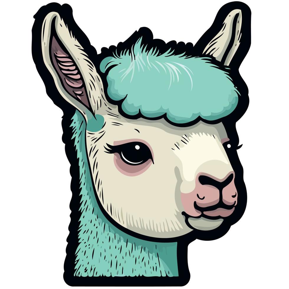 mammal animal head llama vector