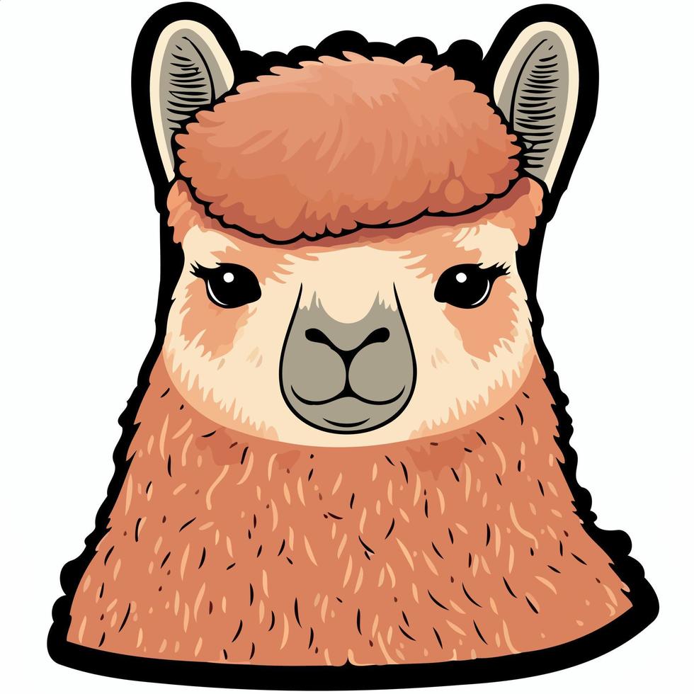 mammal animal head llama vector