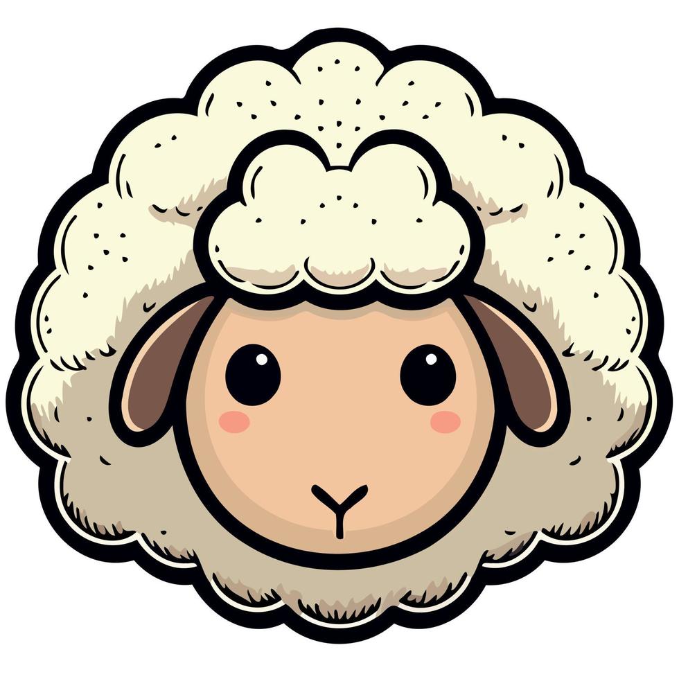 animal mammal sheep head vector