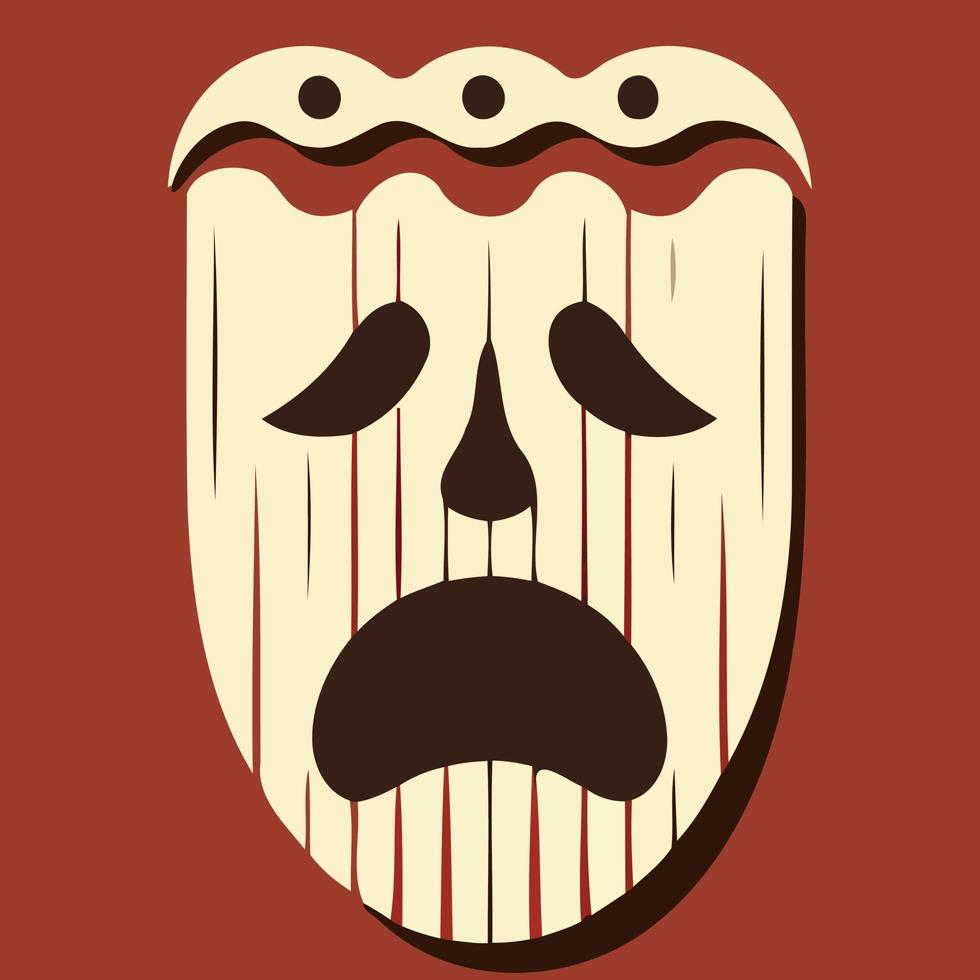 dramatic theater mask object vector